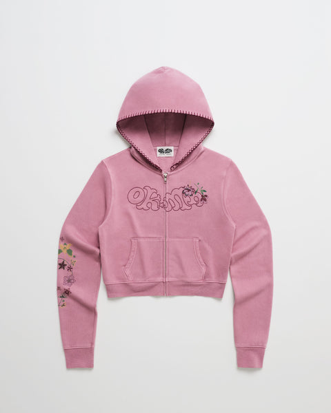 Office Kiko Floral Shrunken Zip Up