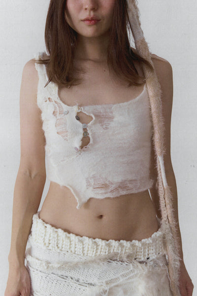 MOHAIR BOTTON SLEEVELESS