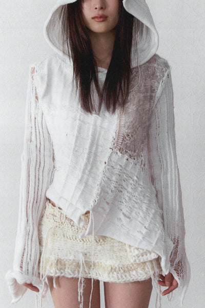 JACQUARD PATCHWORK HOODIE