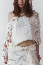 CROCHET SLEEVE KNIT TOP