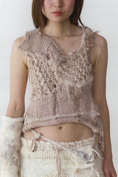 MULTI KNIT WOOL VEST