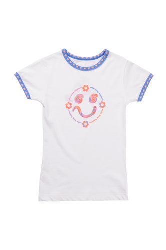 PRINT SMALL FIT T-SHIRT (White)
