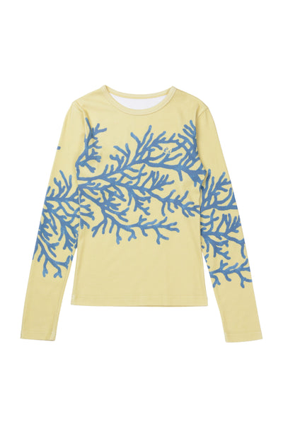 BRANCH CORAL P L/S T-SHIRT (YELLOW)