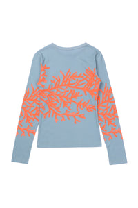 BRANCH CORAL P L/S T-SHIRT (BLUE GRAY)