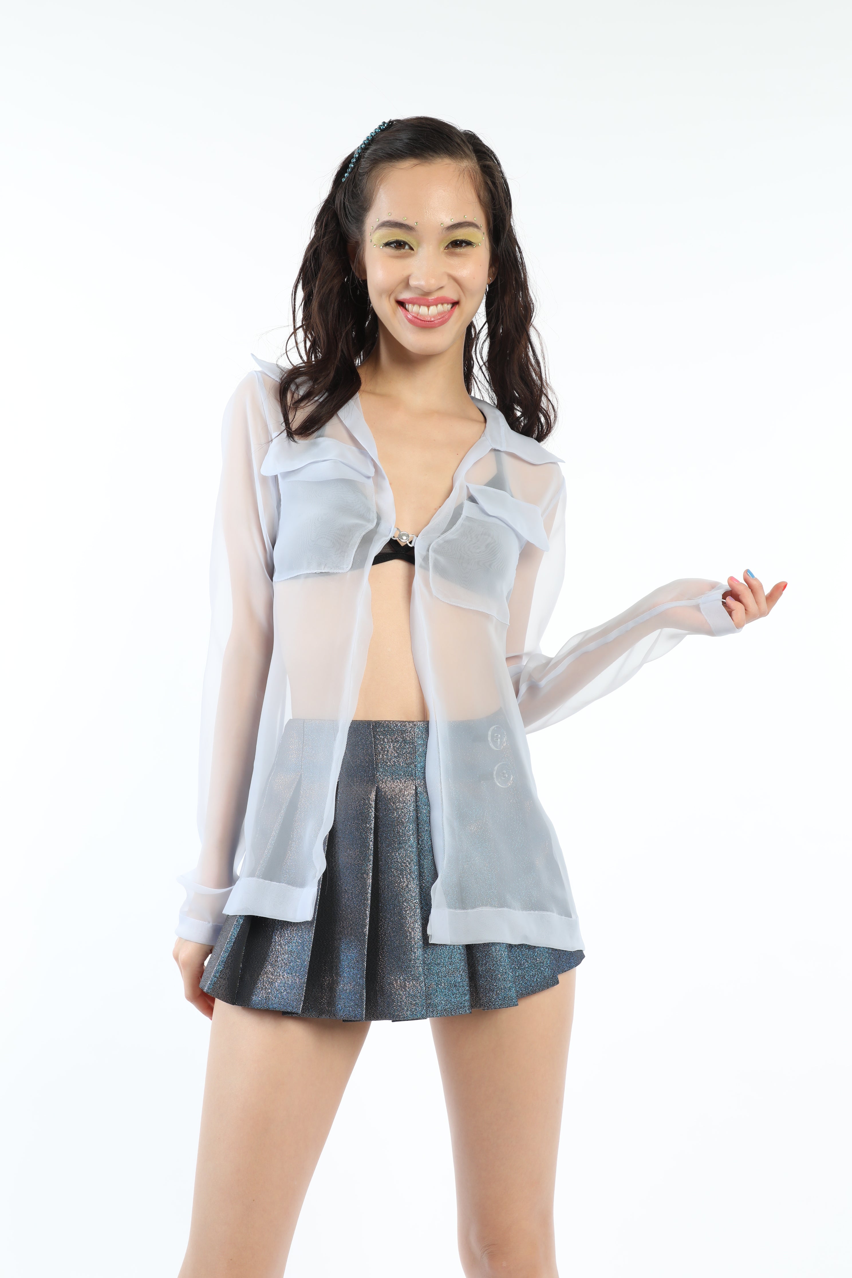 OK × OC] SEE-THROUGH SHIRT (SAX) – Office Kiko
