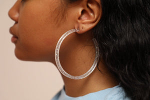 Galaxy Hoops (clip earrings) Clear
