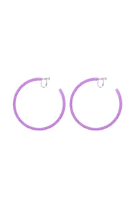 Galaxy Hoops (clip earrings) Purple