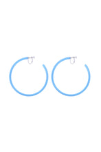 Infinity Hoops (clip earrings) Blue