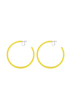 Infinity Hoops (clip earrings) Yellow