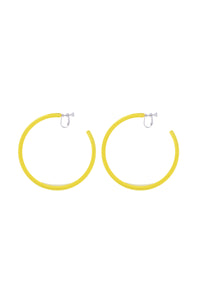 Infinity Hoops (clip earrings) Yellow