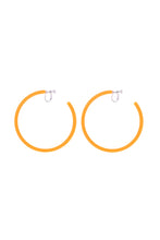 Infinity Hoops (clip earrings) Orange