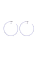 Infinity Hoops (clip earrings) Clear