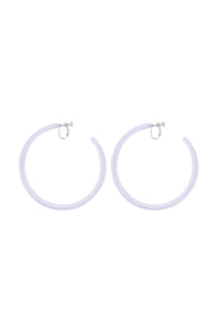 Infinity Hoops (clip earrings) Clear