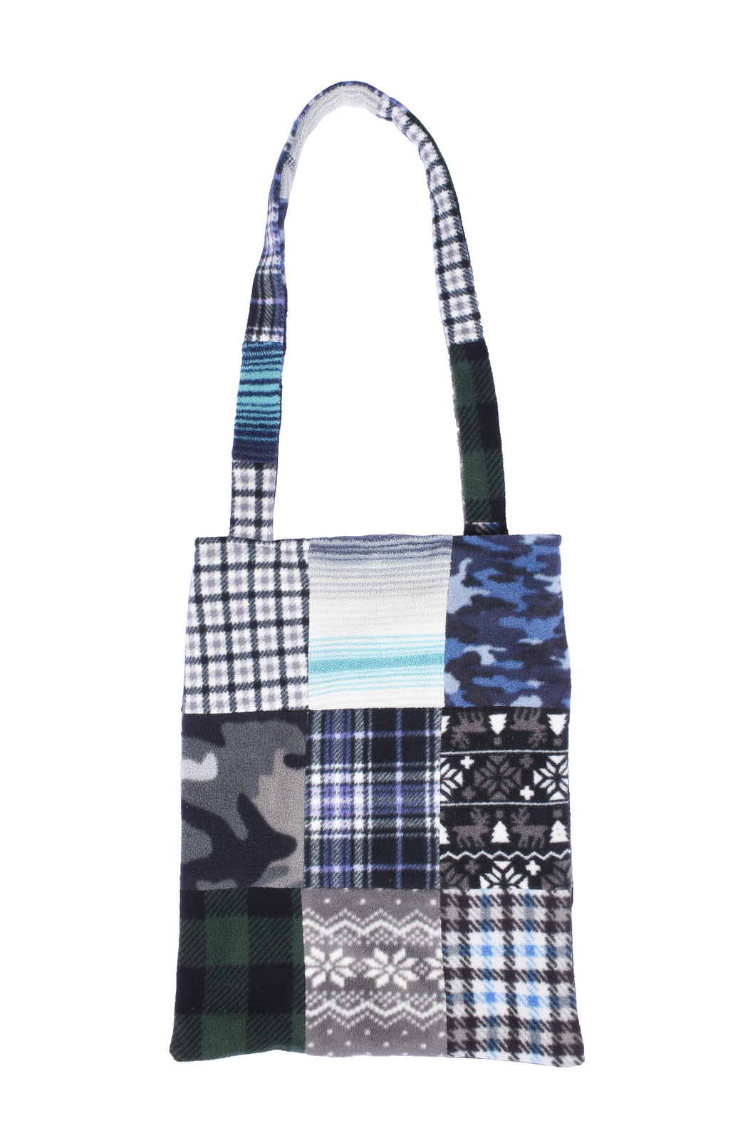 fleece patched tote bag B