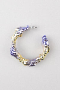 The mood of purple and yellow earrings