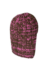 STRAIGHT HAIR KNIT CAP (PINK × OLIVE)